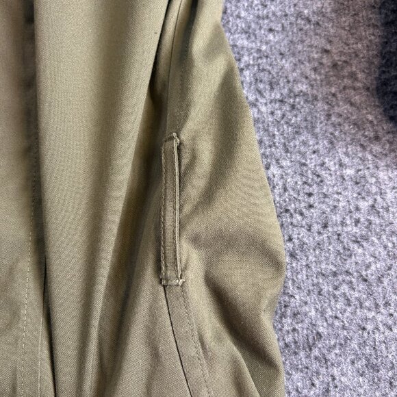 Alex Marie Sz 12 Olive Green Roll Tab Collared Button‎ Sleeves Shirt Dress - Picture 4 of 12